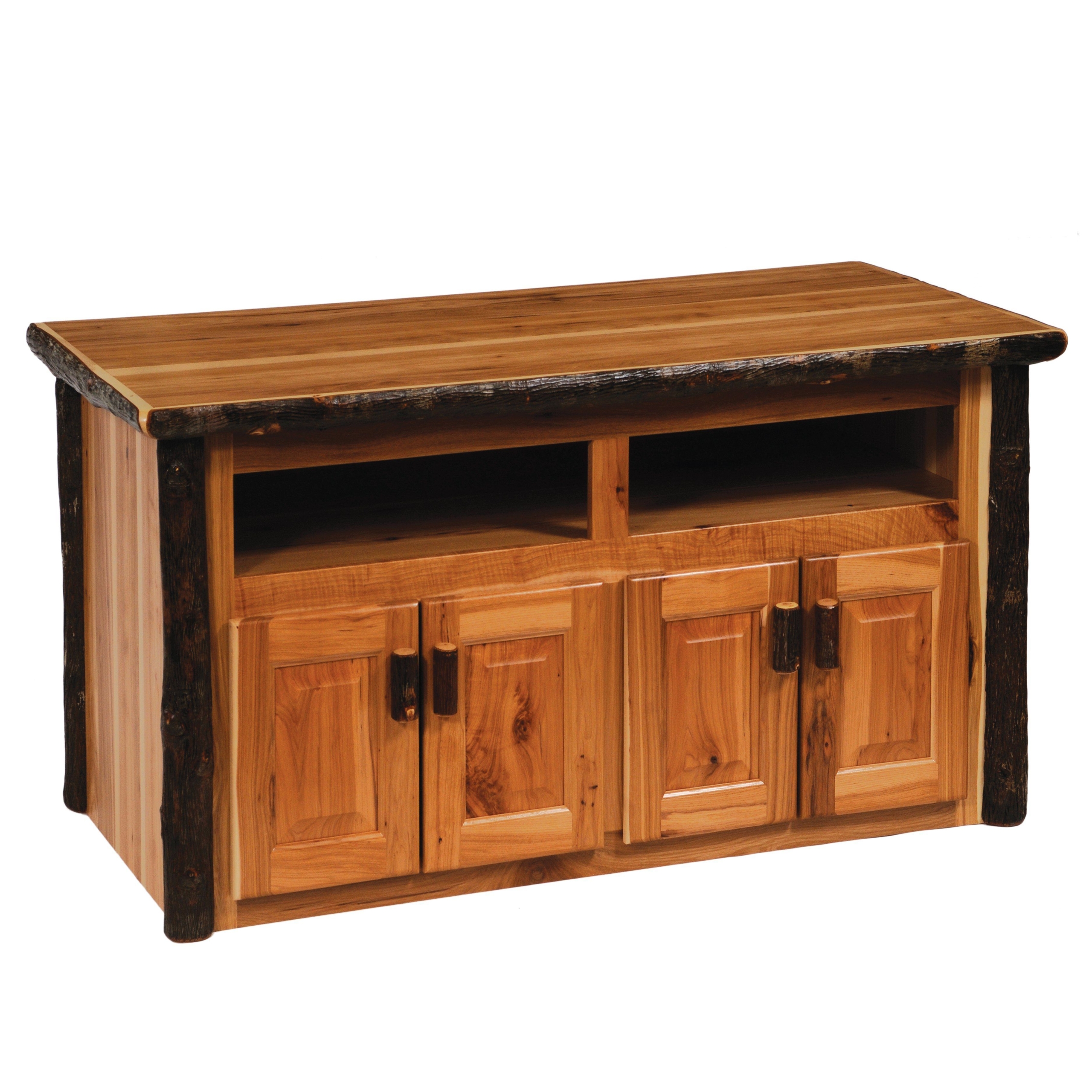 Cottage hickory widescreen tv stand