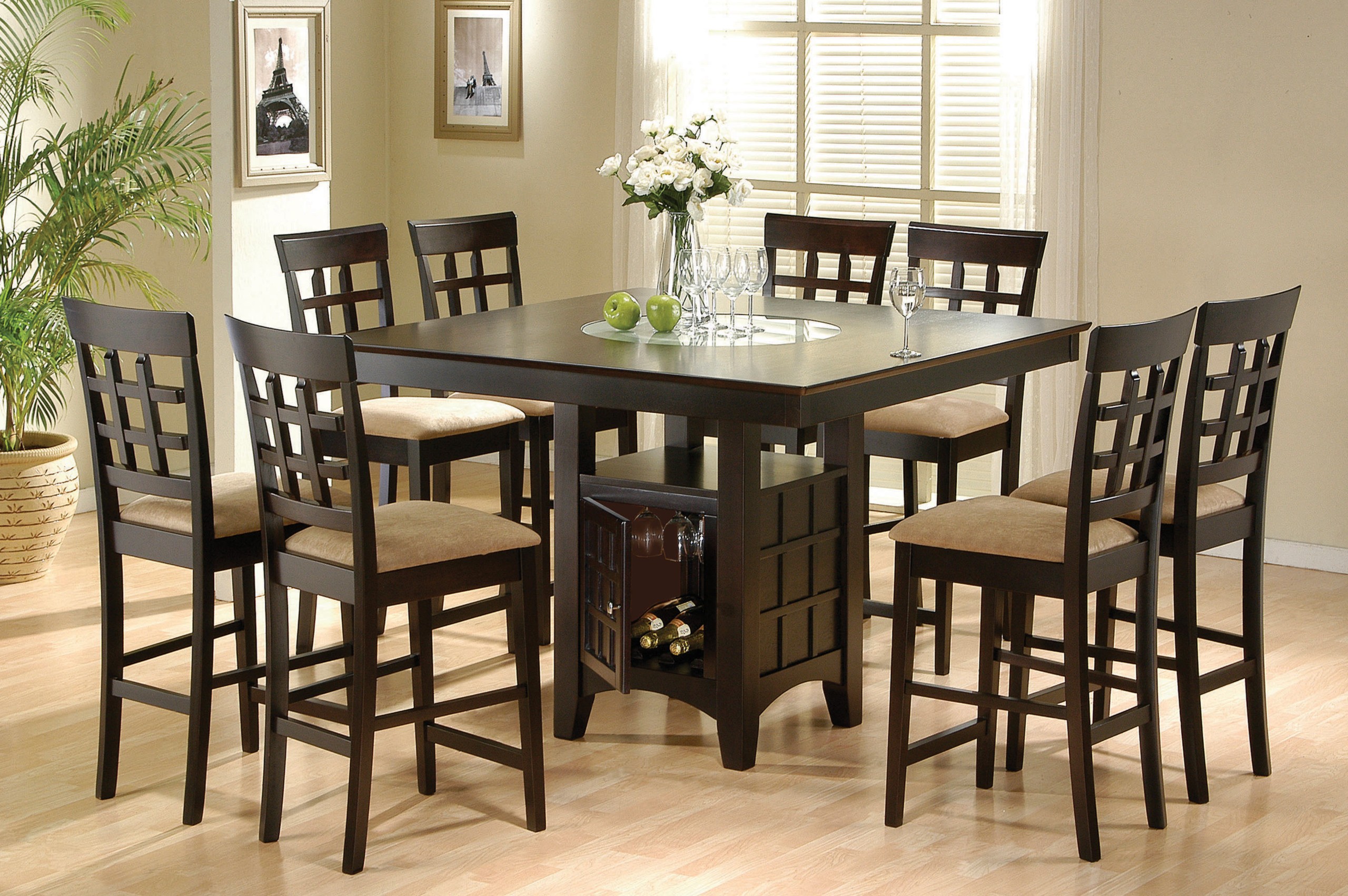 Dining tables image on wooden square dining table set with