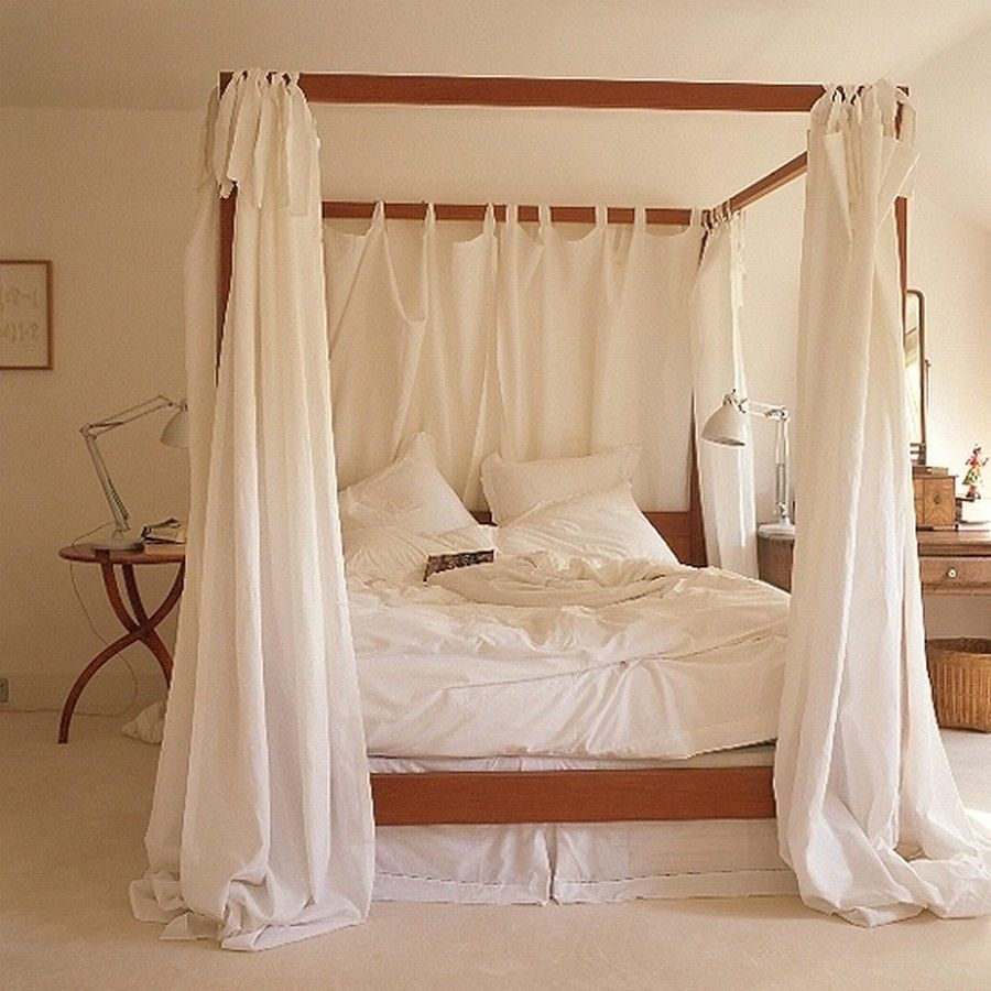 Four post canopy bed frame