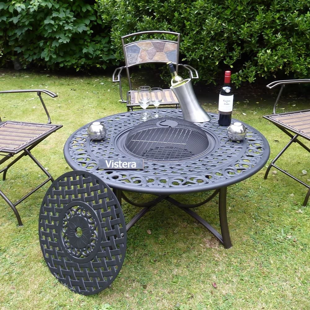 Wrought iron fire store pit table