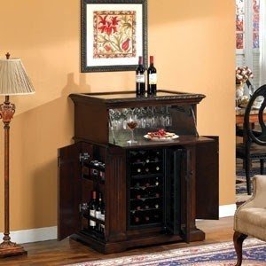 Wine cooler bar cabinet