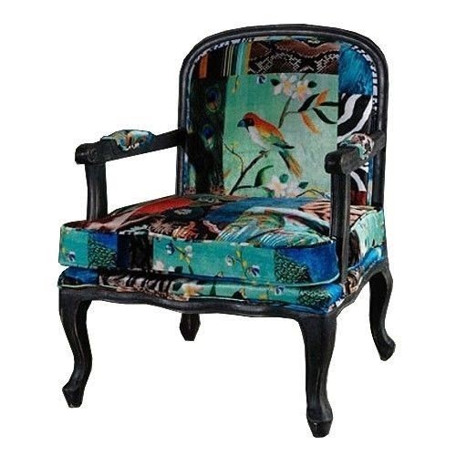 Wild patchwork patterned armchair