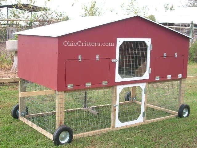Chicken tractor coop on wheels for sale adoption from nowata