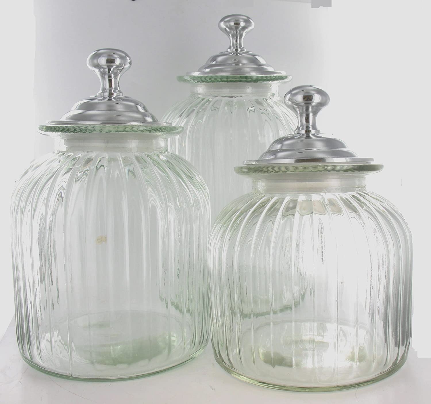 vintage glass kitchen canisters