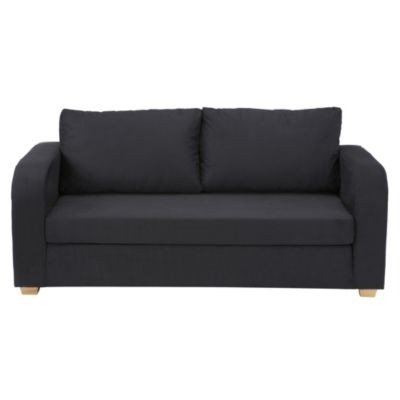 Melrose foam black fold out sofa bed image 1
