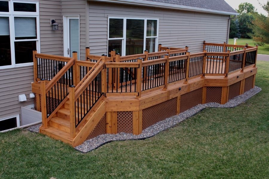 Put some swinging gates on your deck some dog turf