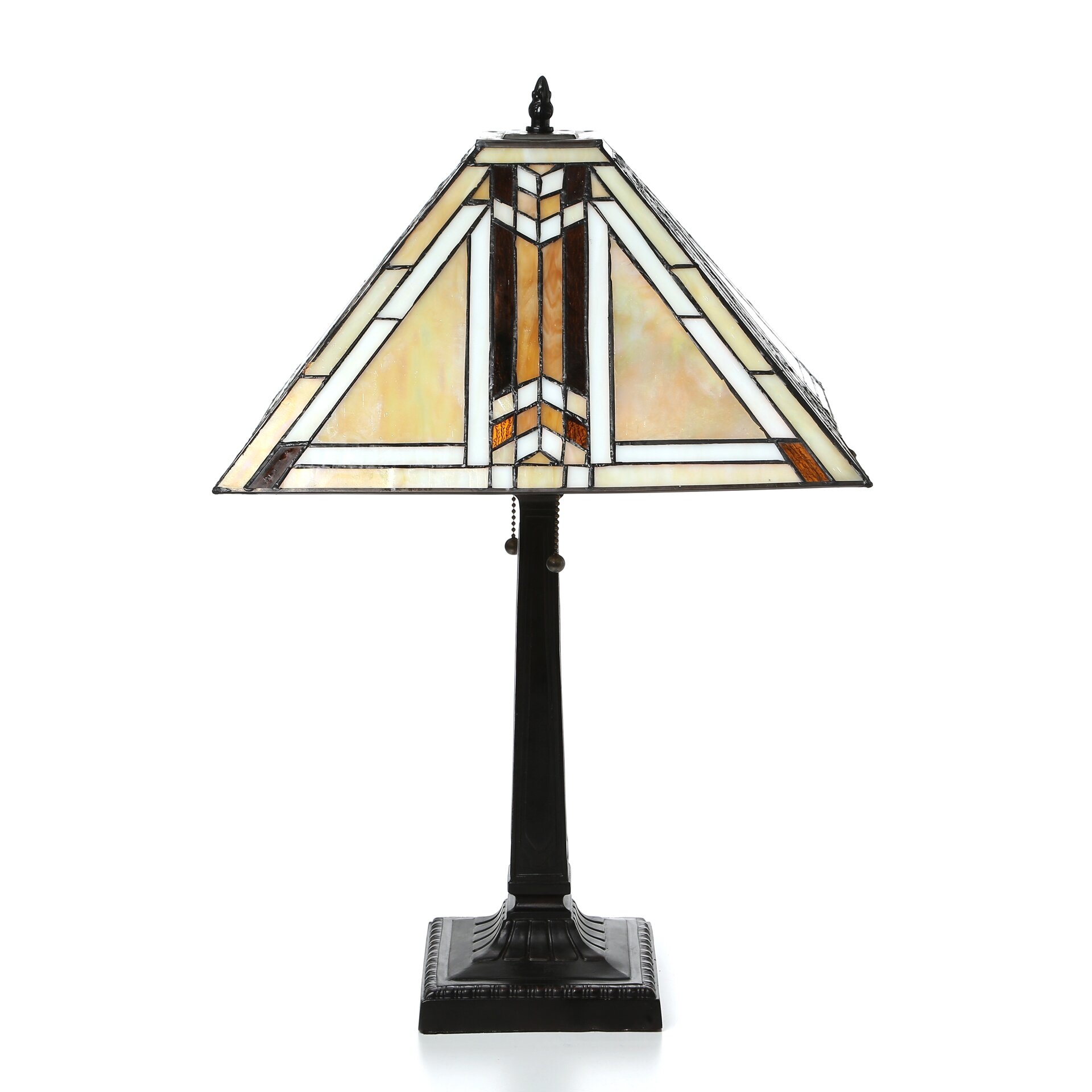 Tiffany 23" H Table Lamp with Square Shade