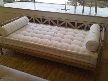 Carved wood frame daybed mattress