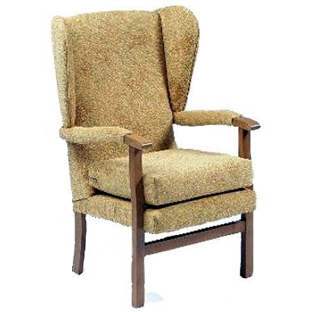 Comfortable chair with a high back, for seniors