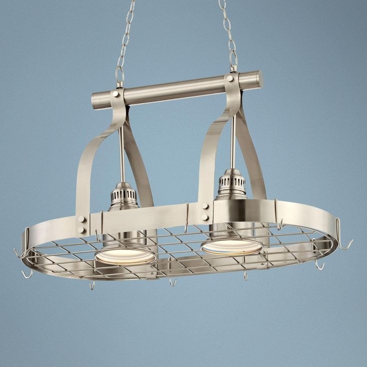 Check out other gallery of kitchen pot racks with lights