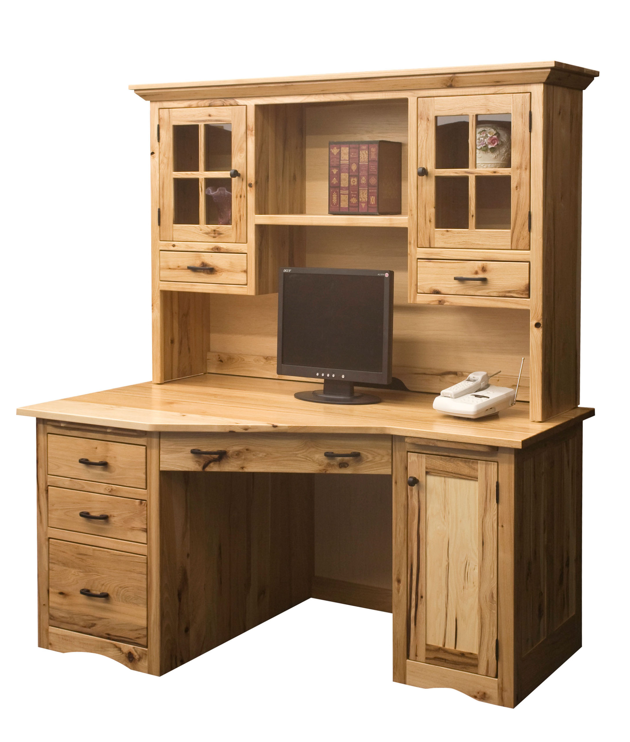 Corner desks with hutch for home office