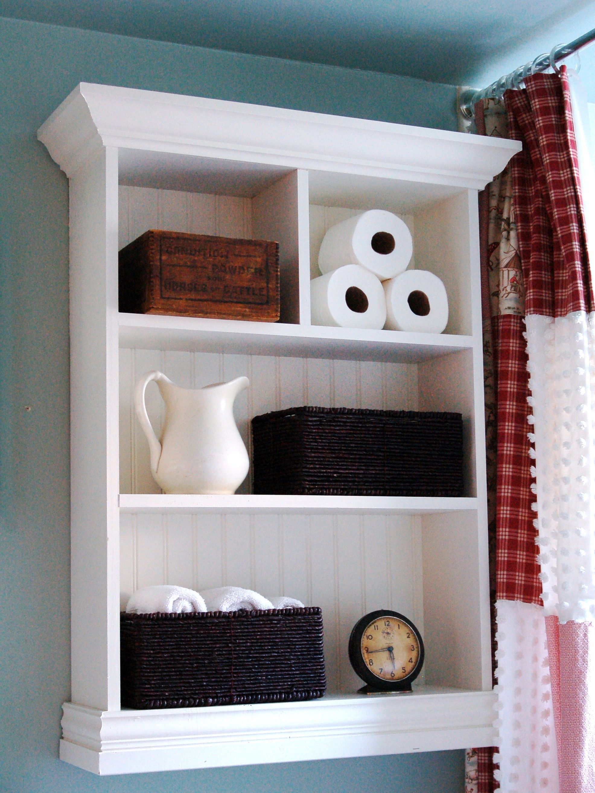 over the toilet wall mounted shelf