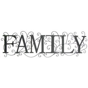 Black Metal Wall Art Foter Decor Art Words Phrases Signs Wall Black Family Metal