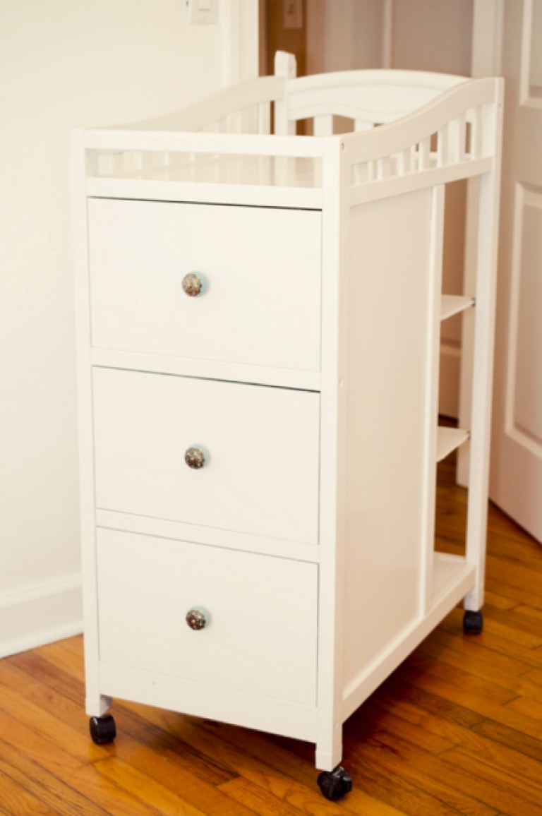 changing table with cubbies