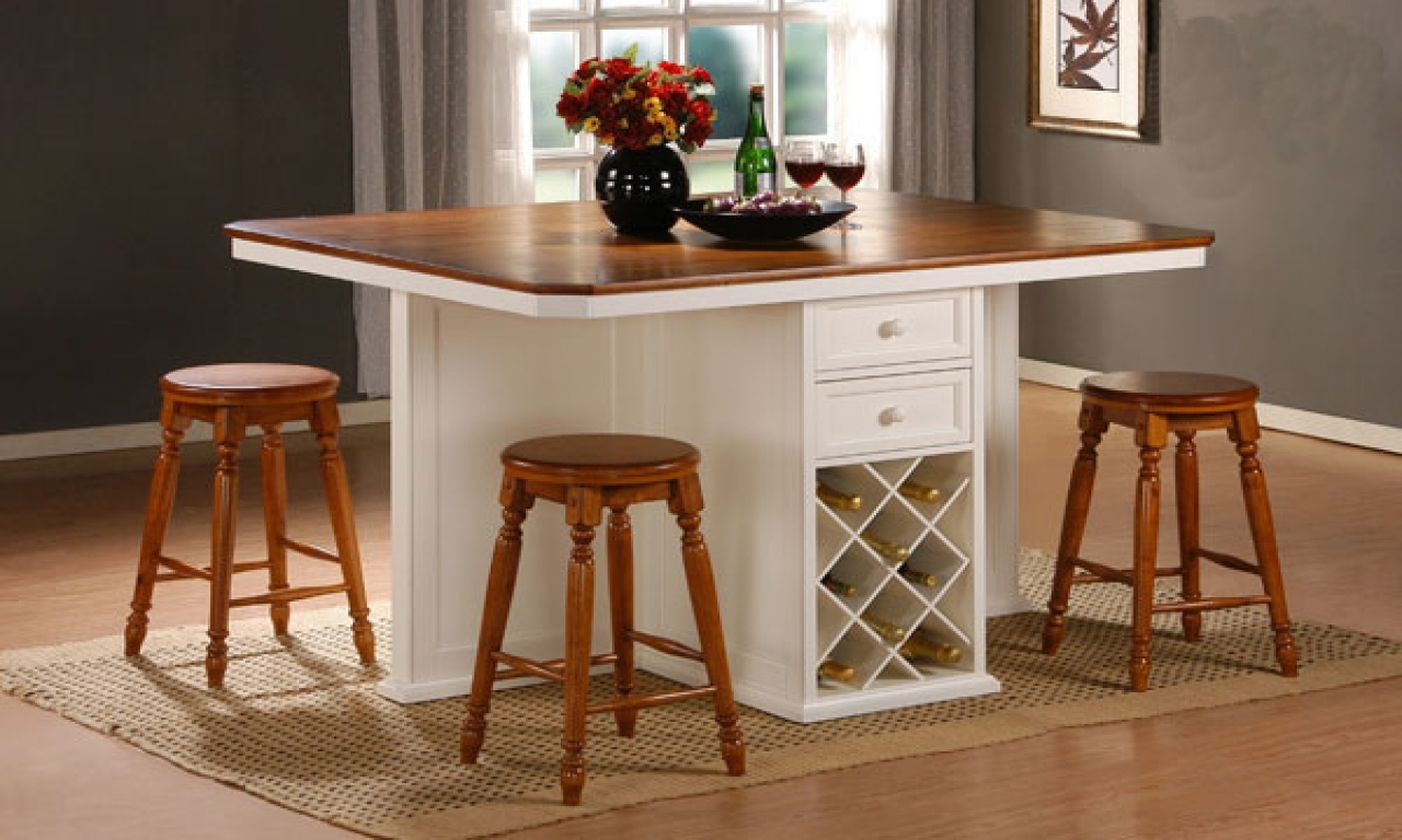 Dining table with wine storage 6