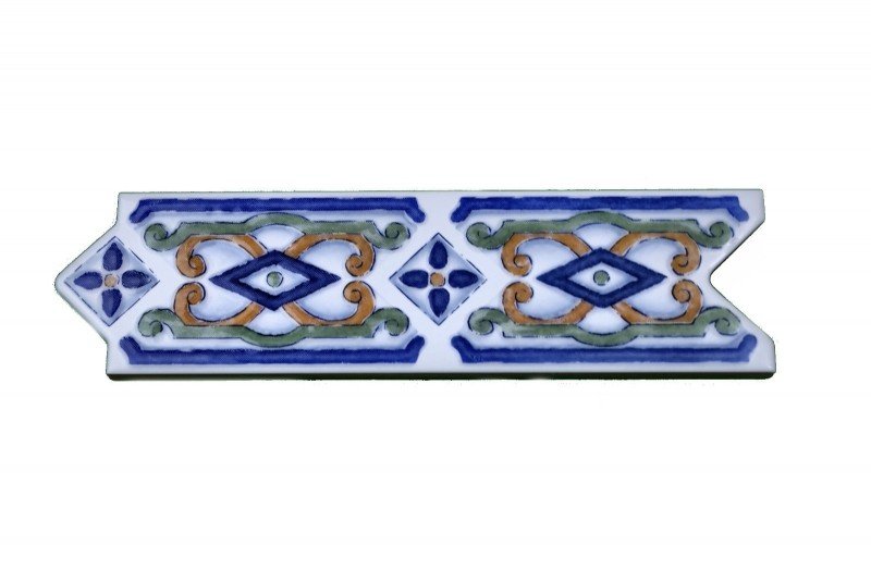 Decorative border ceramic tile 