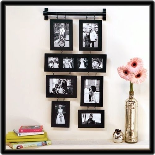 Hanging collage picture frames