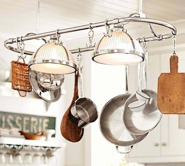 Interior incredible pot rack pendant lighting design with traditional