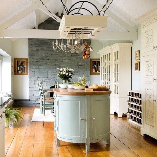 Kitchen Island With Pot Rack - Foter