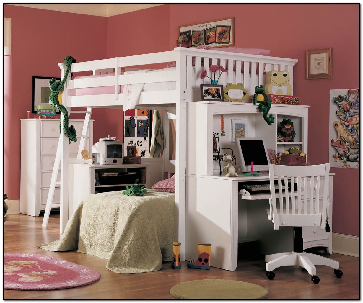 Full size top bunk with desk best sale