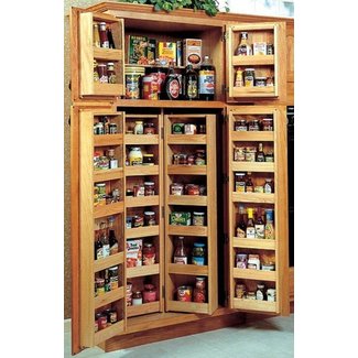Tall Kitchen Storage Cabinet With Doors And Shelves