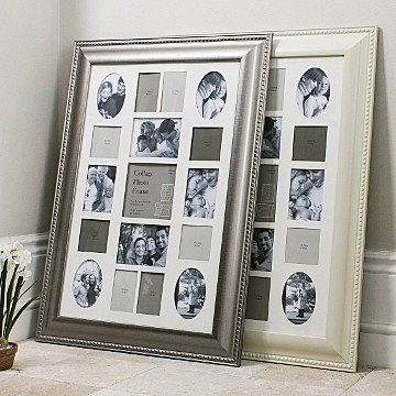 Photo picture frames large collage photo frame cream or silver