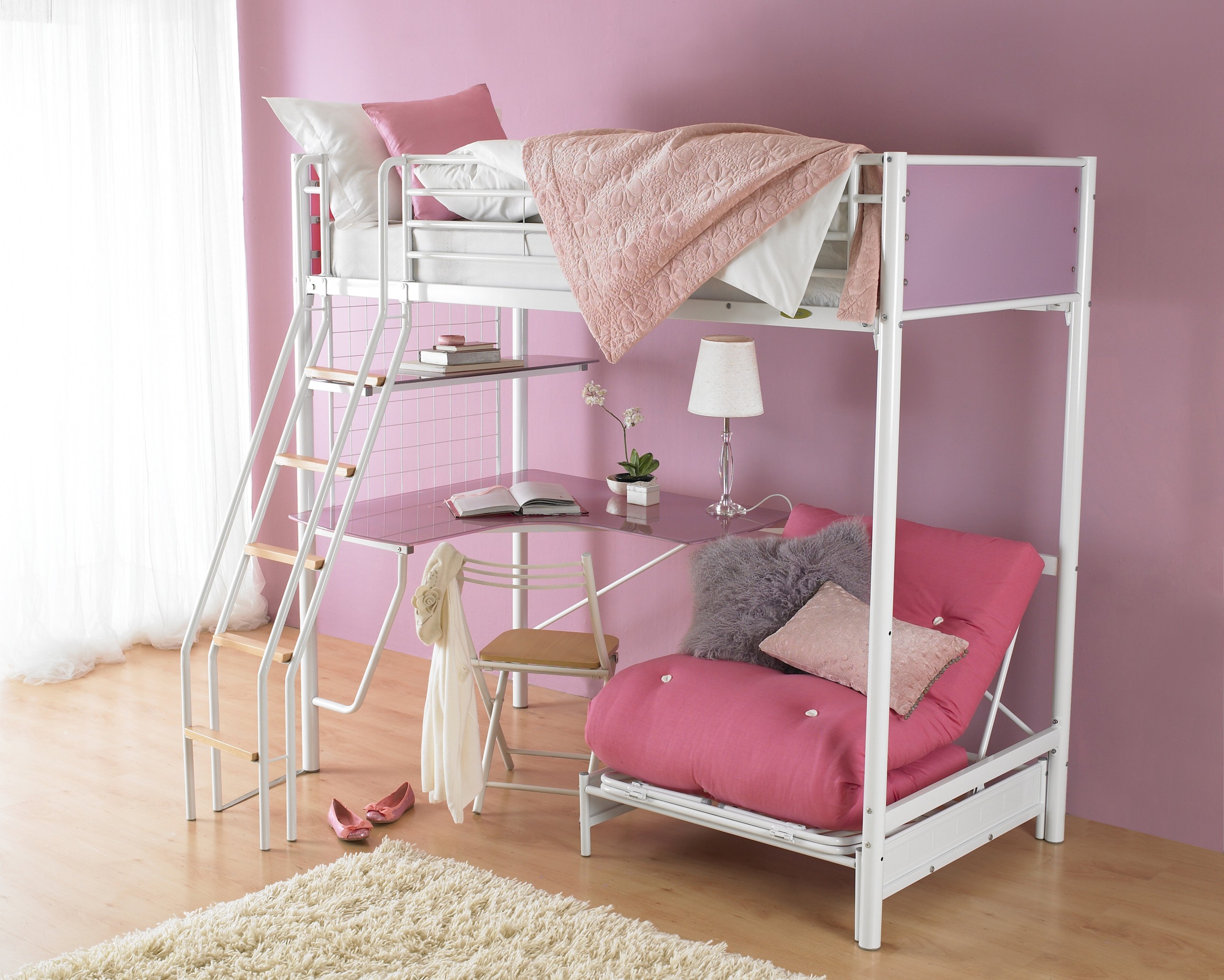 Posts related to pink futon bunk bed with desk