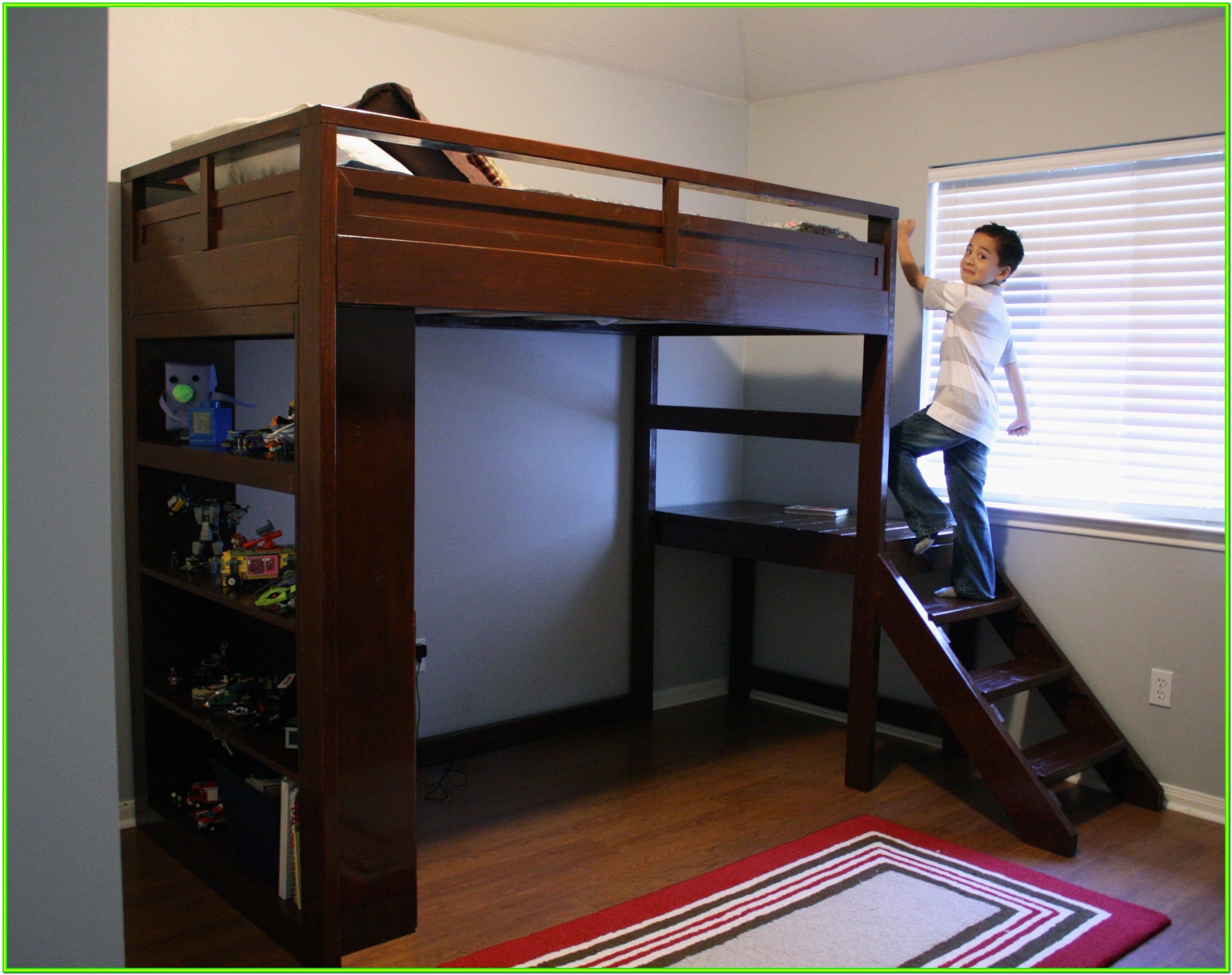 Full Size Loft Bed With Stairs Ideas on Foter