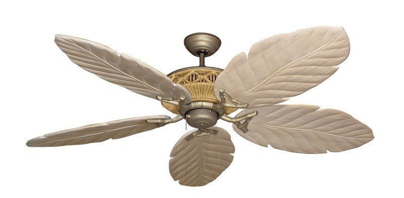 Tiki tropical ceiling fan with arbor 100 whitewash blades