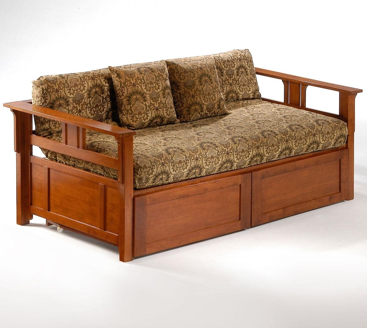 Wood daybed with storage