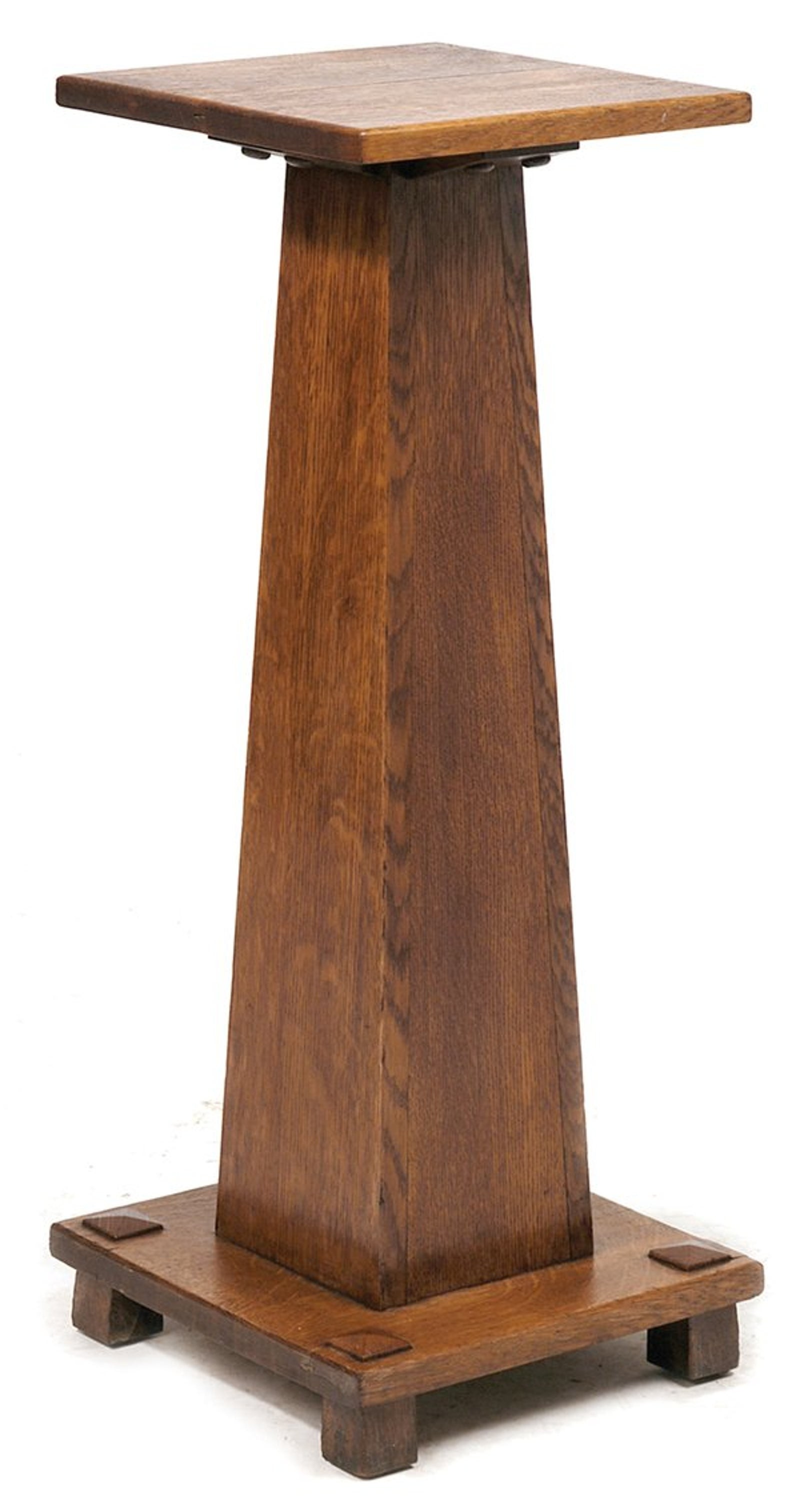Wood pedestal plant stand 2