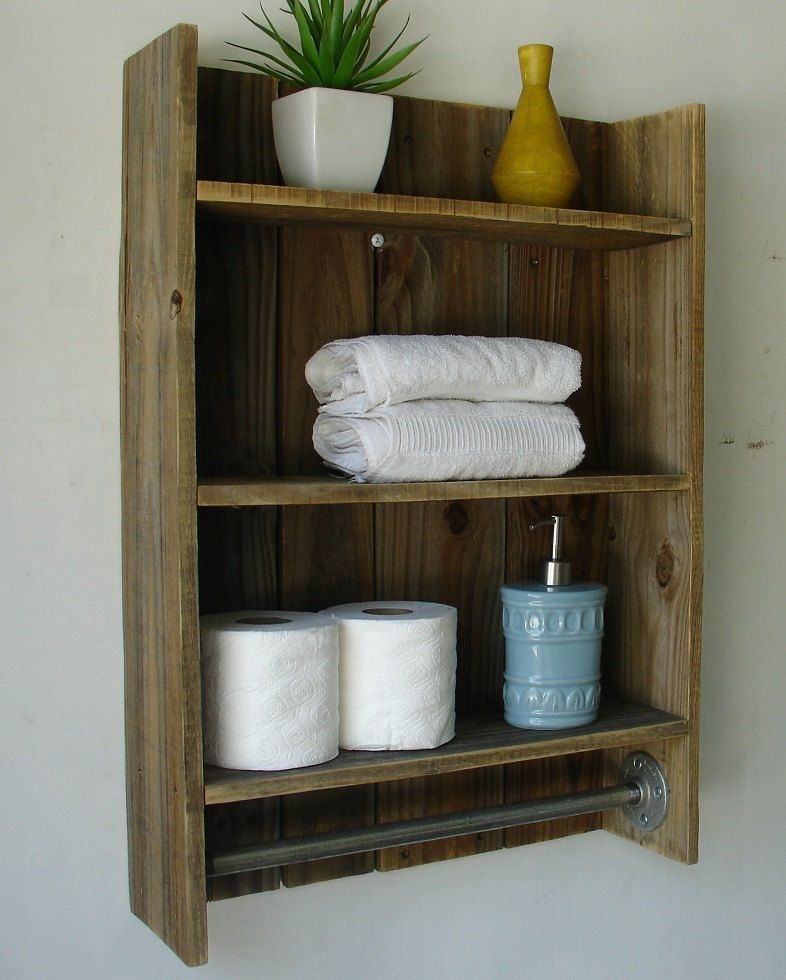 bath shelf with towel bar