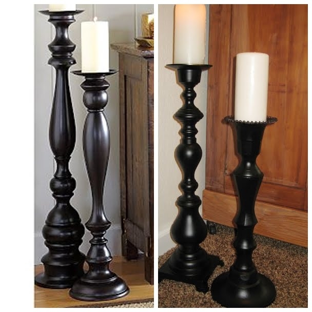 oversized floor candle holders