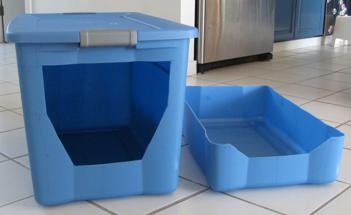 covered litter box