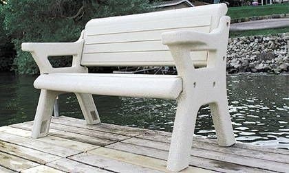 Cedar boat dock bench 4 ft
