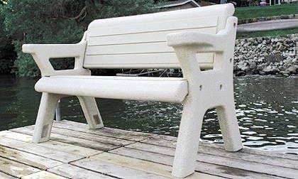 The @Wahoo Docks Dock Bench is available for 2 or 3 person seating. Made  from beautiful ipe hardwood this Bench require…