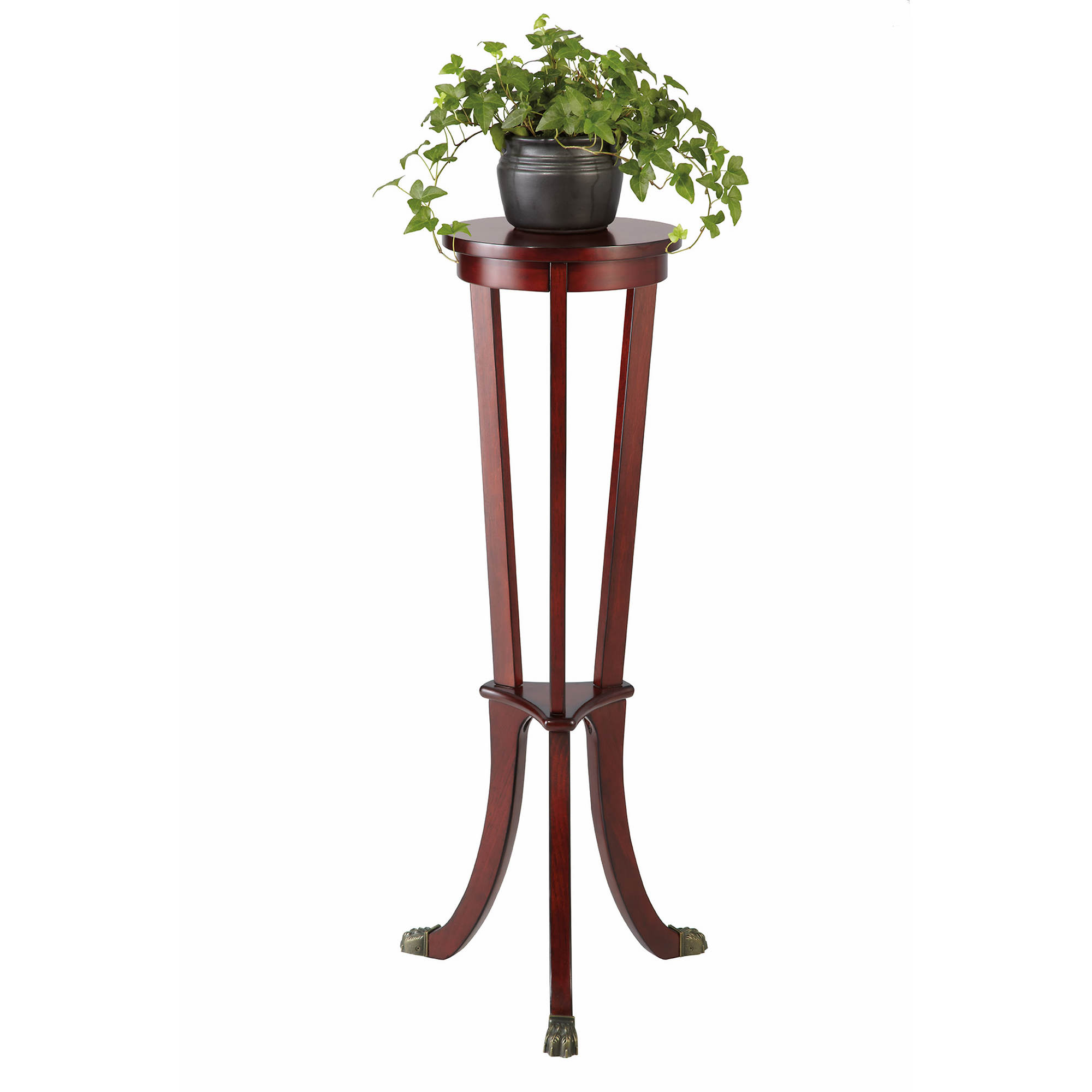Indoor plant decoration ideas with beautiful tall wood plant stand
