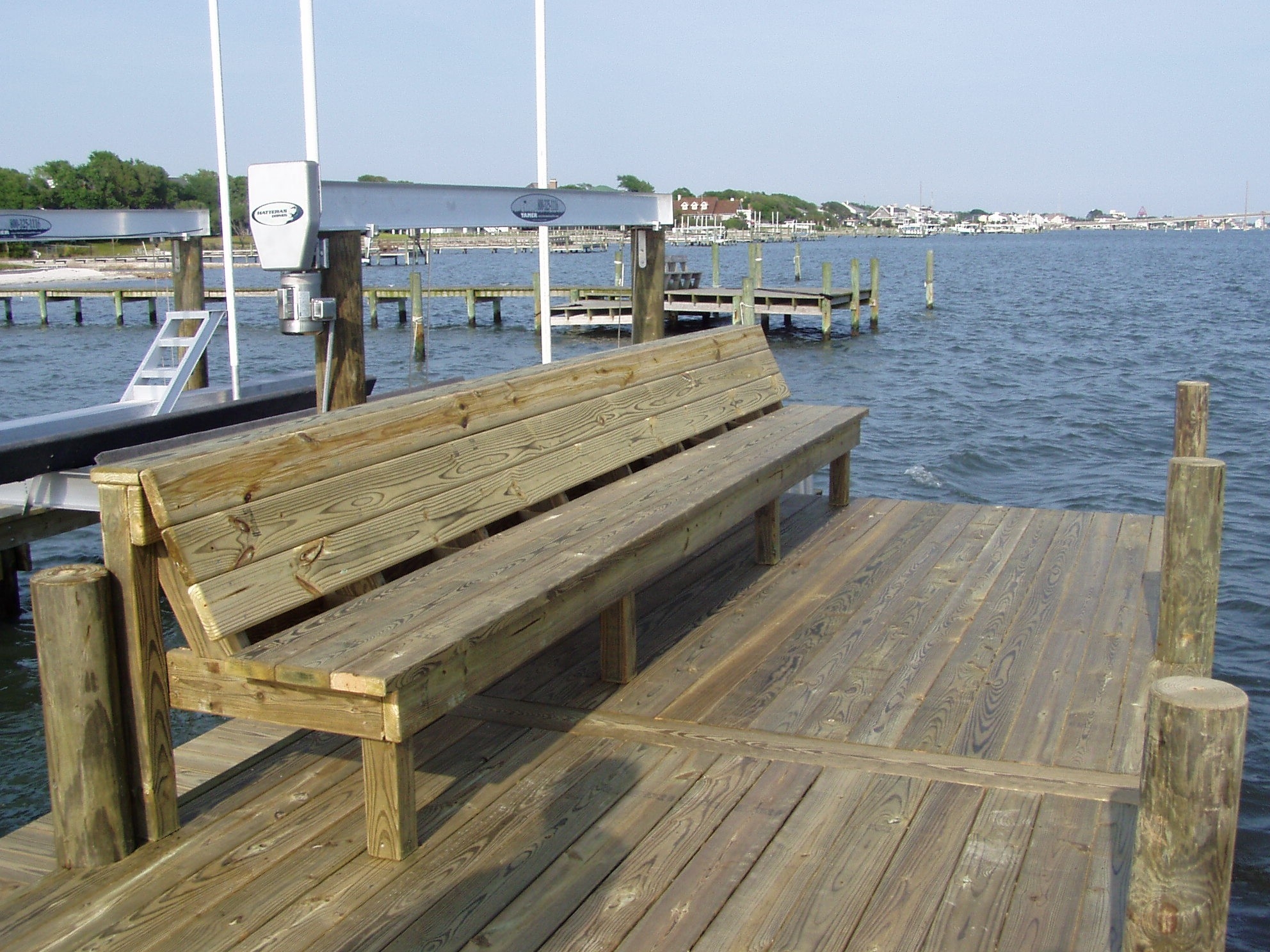 Our dock benches are perfect for enjoying those summer sunsets