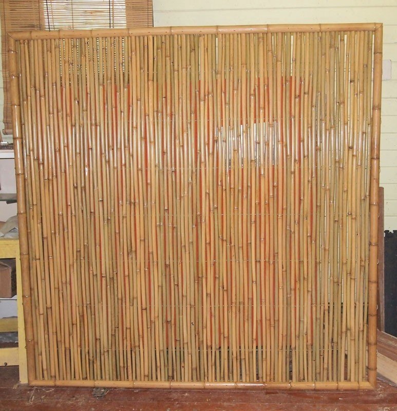 Rigid panel bamboo screening