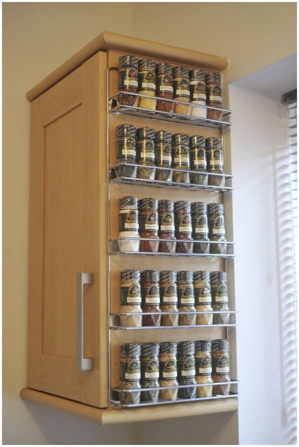 Narrow wall mounted online spice rack