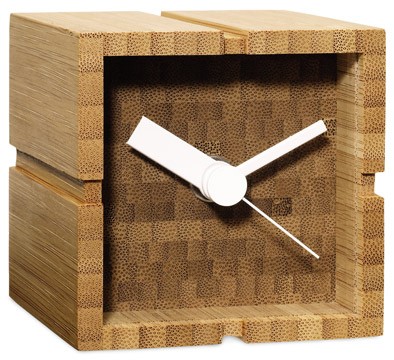 Bamboo desk clock modern clocks
