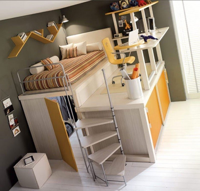 Bunk bed stairs including yellow bunk bed built and white