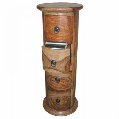 Details about cd holder tower 77cm chest of drawers sheesham