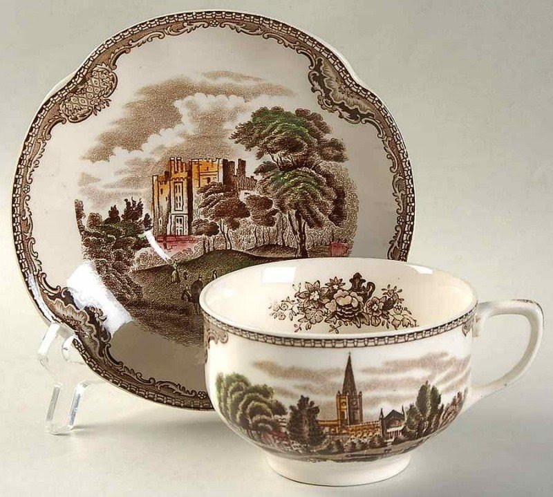 Details about johnson brothers old britain castles brown multicolor