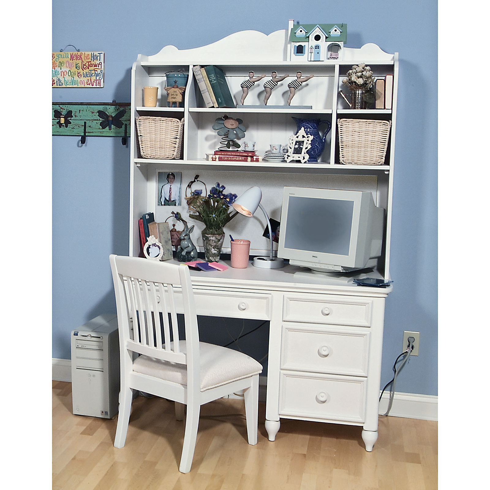 little girls white desk