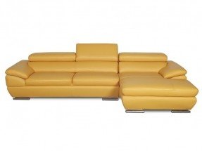 Lugano leather sectional yellow