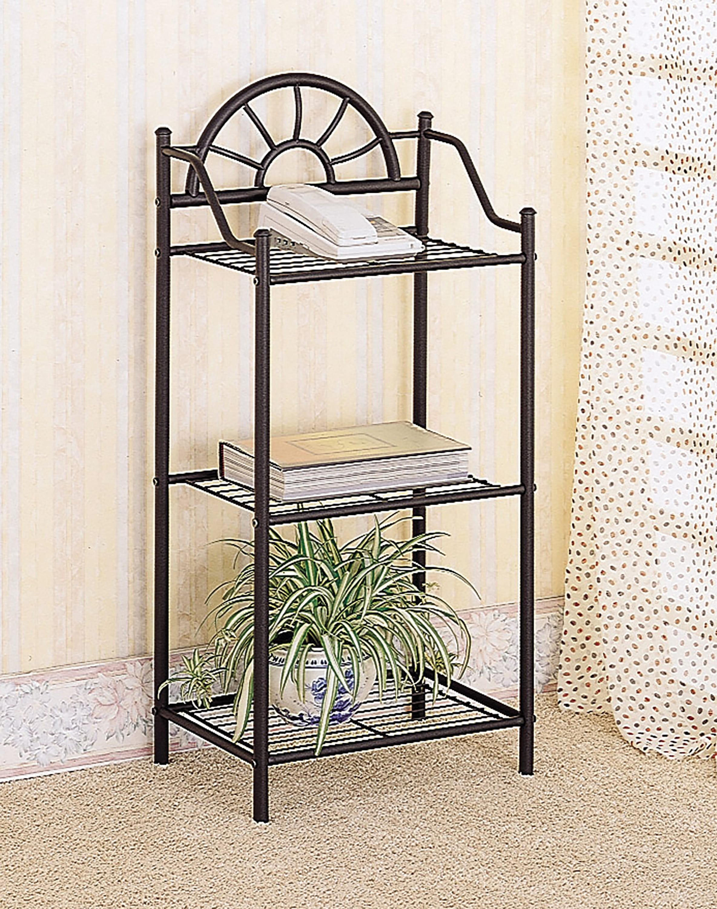 New phone stand 3 tier corner table wrought iron metal