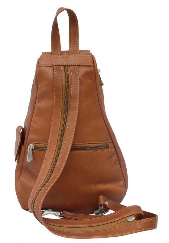 Leather sling store backpack purse