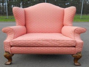 Queen Anne Wingback Chair Covers 