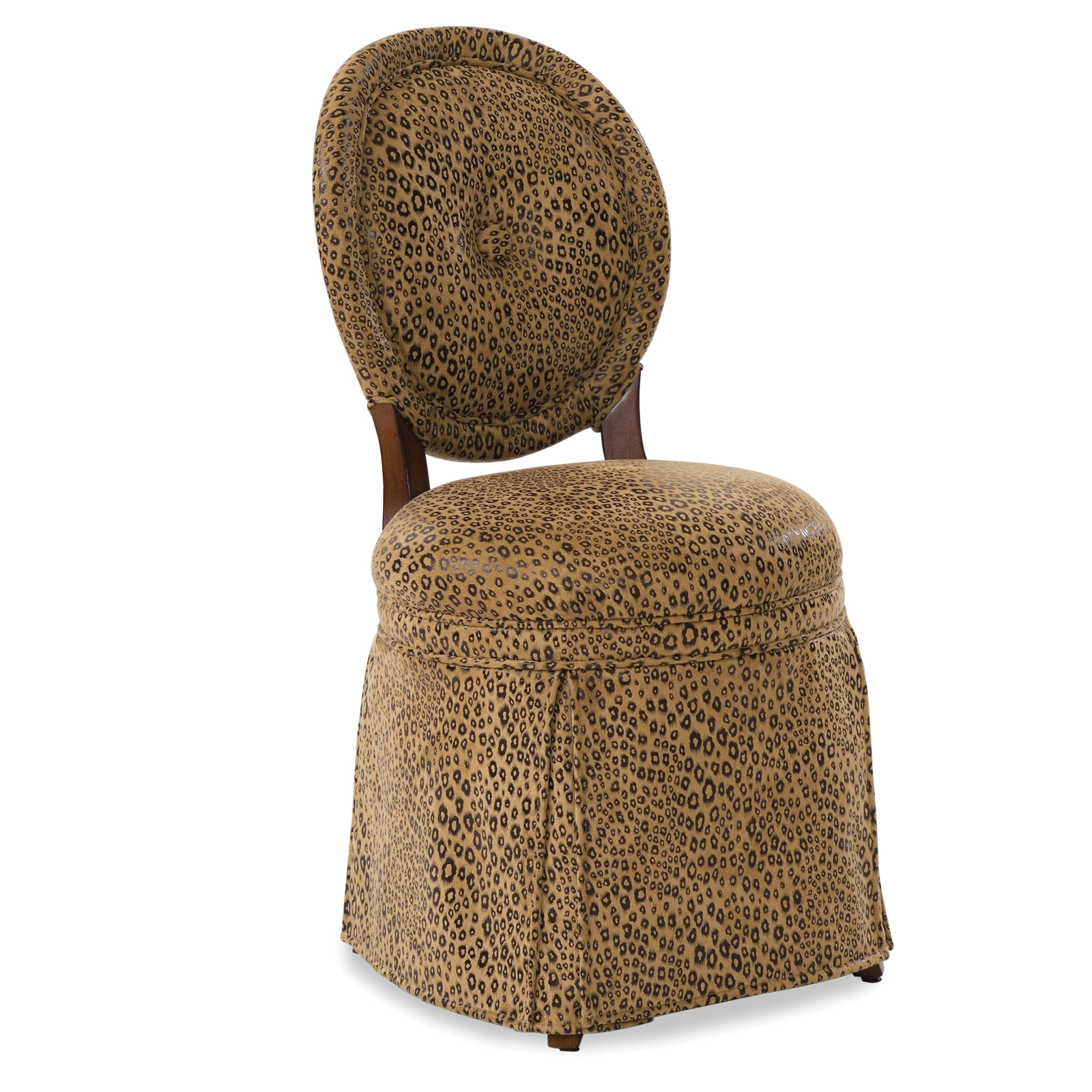 Sam moore lena leopard vanity chair